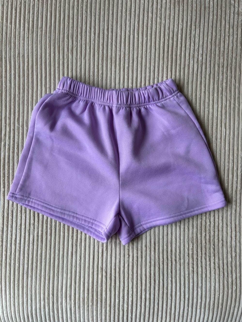 Casual Lavender Women's Elastic-Waist Shorts